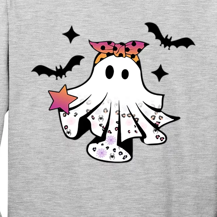 Stay Spooky Ghost Cute Ghost Halloween Spooky Season Pocket Cool Gift Tall Long Sleeve T-Shirt