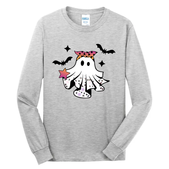 Stay Spooky Ghost Cute Ghost Halloween Spooky Season Pocket Cool Gift Tall Long Sleeve T-Shirt