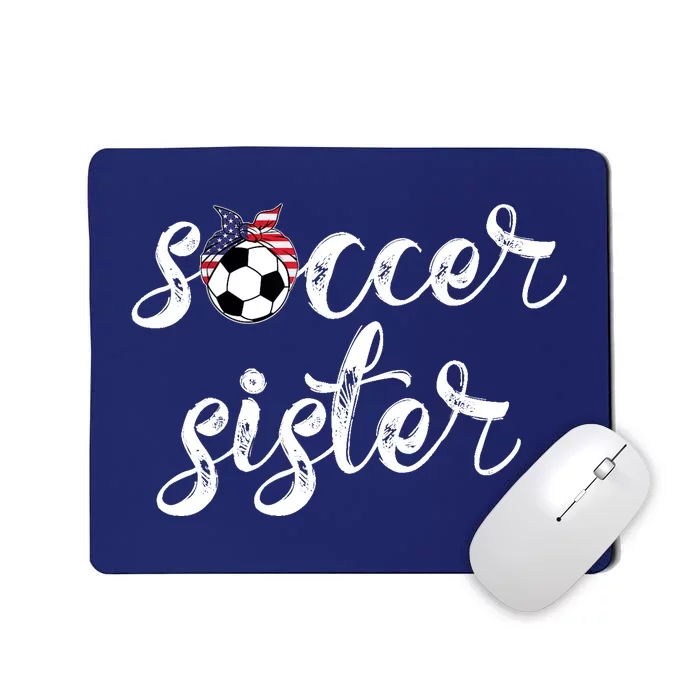 Soccer Sister Gift Football Jersey For Sibling Futbol Player Mousepad