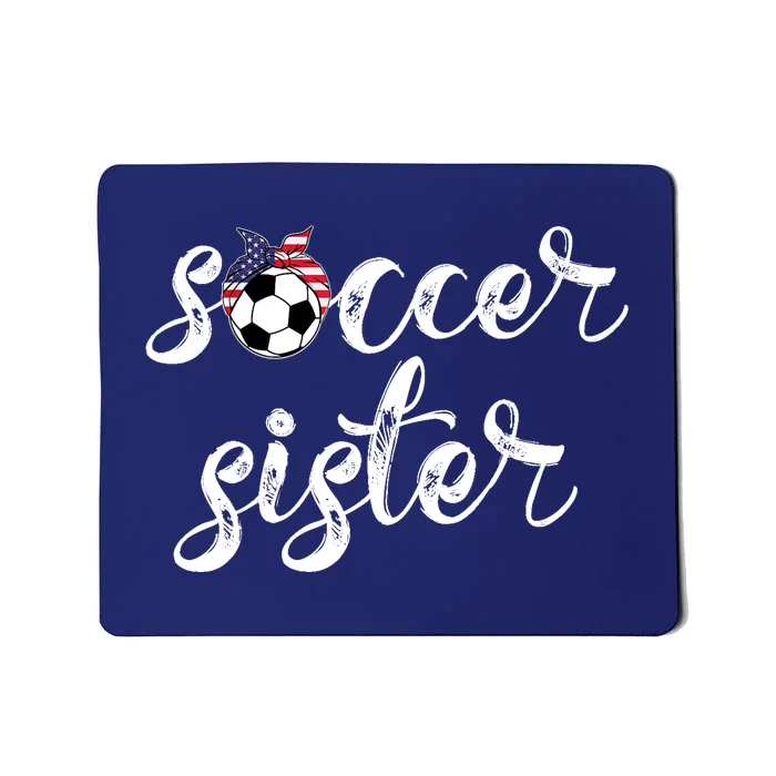 Soccer Sister Gift Football Jersey For Sibling Futbol Player Mousepad