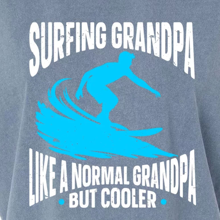 Surfing Surfer Grandpa Meaningful Gift Garment-Dyed Women's Muscle Tee