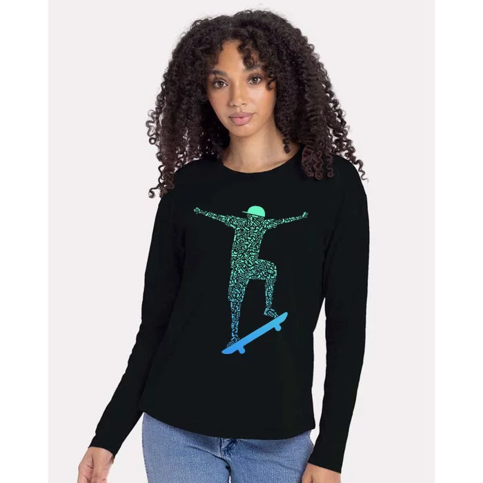 Skateboard Skateboading Gear For Skater Womens Cotton Relaxed Long Sleeve T-Shirt