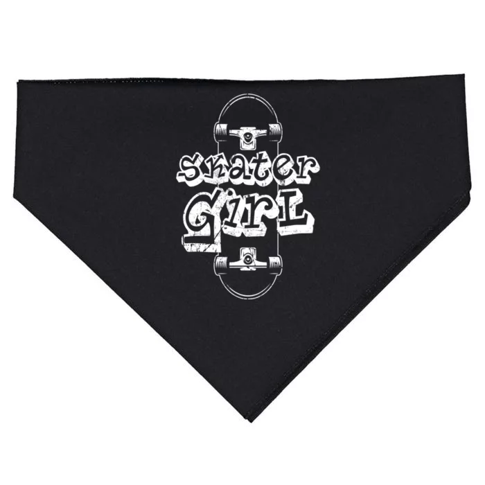 Skater Skateboarding Gift USA-Made Doggie Bandana