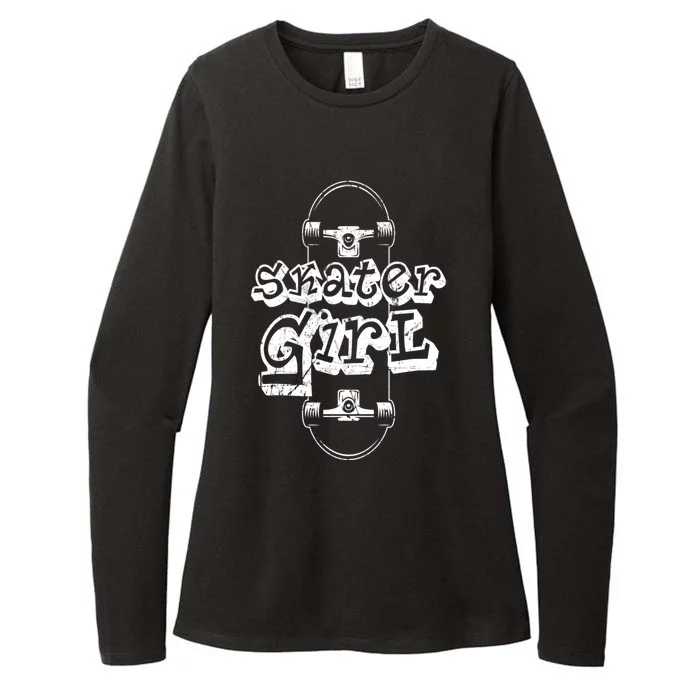 Skater Skateboarding Gift Womens CVC Long Sleeve Shirt