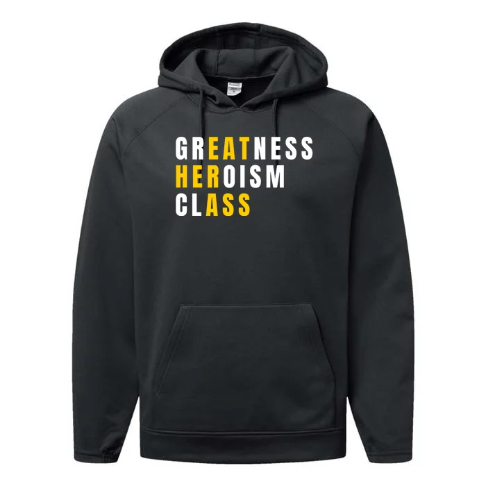 Sarcastic Sarcasm Greatness Heroism Class Eat Her Ass Performance Fleece Hoodie