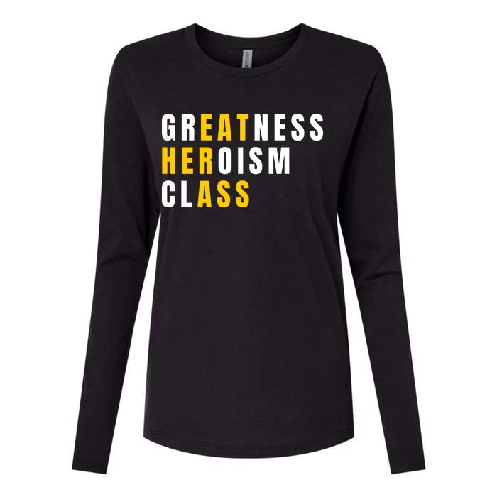 Sarcastic Sarcasm Greatness Heroism Class Eat Her Ass Womens Cotton Relaxed Long Sleeve T-Shirt