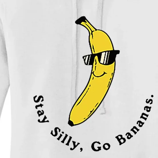 Stay Silly Go Bananas Art Fun Stylish Women's Pullover Hoodie