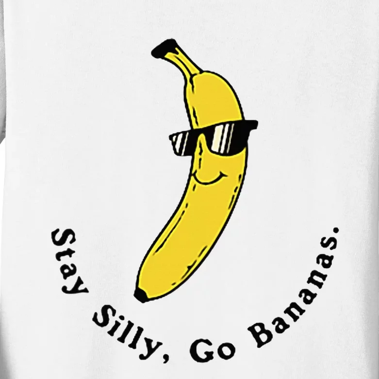 Stay Silly Go Bananas Art Fun Stylish Kids Long Sleeve Shirt