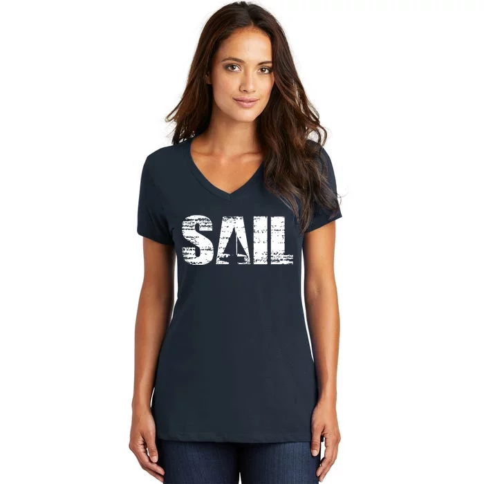 Sail Sailing Gift Women's V-Neck T-Shirt