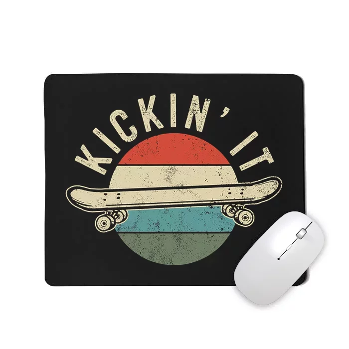 Skateboard Skateboarding Gift For Skateboarder Retro Vintage Mousepad