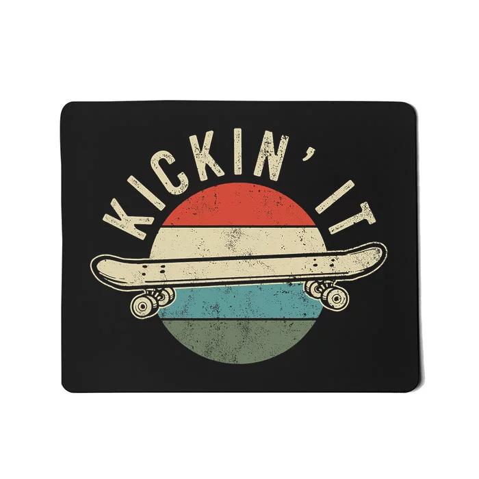 Skateboard Skateboarding Gift For Skateboarder Retro Vintage Mousepad