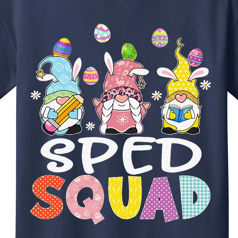 Sped Squad Gnome Eggs Teacher Student Easter Day Kids T-Shirt