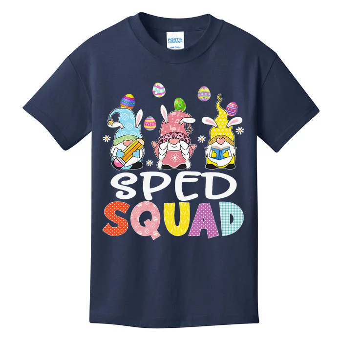 Sped Squad Gnome Eggs Teacher Student Easter Day Kids T-Shirt