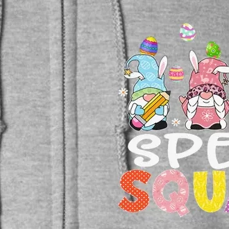 Sped Squad Gnome Eggs Teacher Student Easter Day Full Zip Hoodie