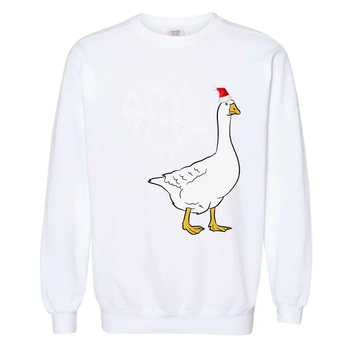 Santa’s silliest goose tacky Funny Christmas Garment-Dyed Sweatshirt