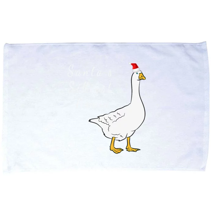 Santa’s silliest goose tacky Funny Christmas Microfiber Hand Towel