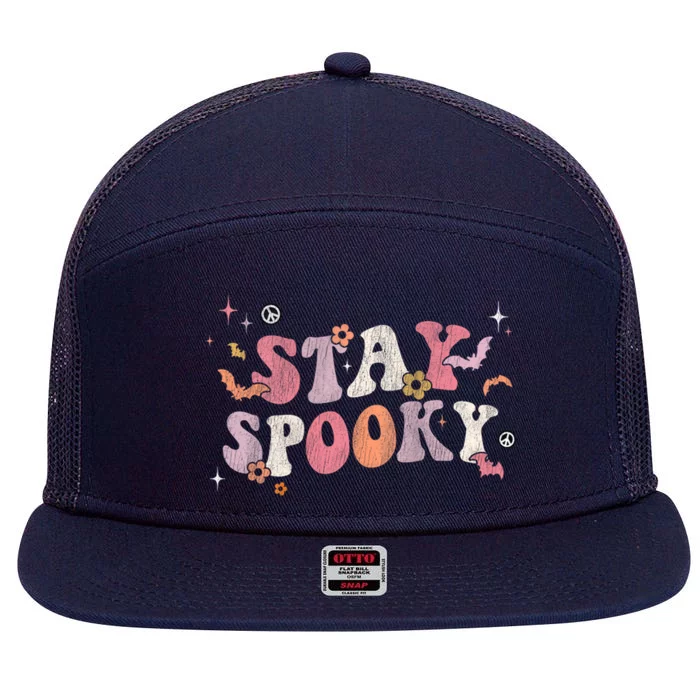 Stay Spooky Gift 7 Panel Mesh Trucker Snapback Hat