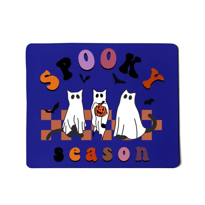 Spooky Season Ghost Retro Cute Halloween Cat Cute Ghost Face Gift Mousepad