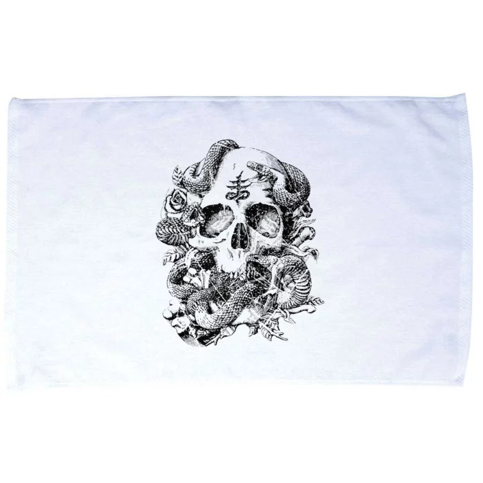 Skull & Snakes Goth Punk Microfiber Hand Towel