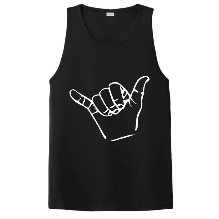 Shaka Sign Good Vibes Retro Hang Loose Performance Tank