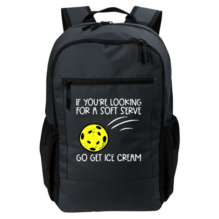 Soft Serve Get Ice Cream Pickle Ball Gift For Player Daily Commute Backpack