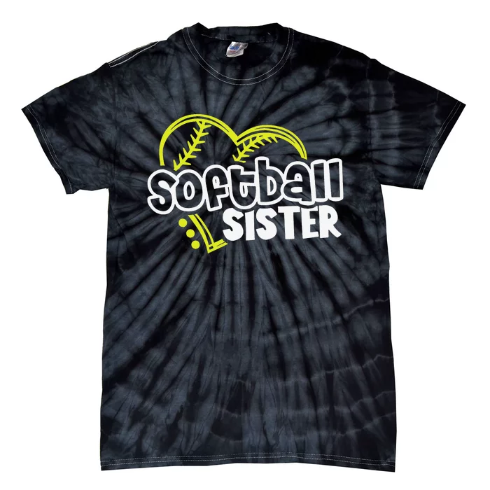 Softball Sister Gifts for Teen Sisters Tie-Dye T-Shirt