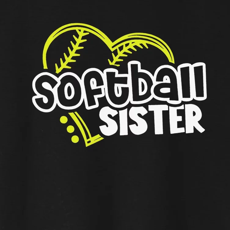 Softball Sister Gifts for Teen Sisters Women's Crop Top Tee