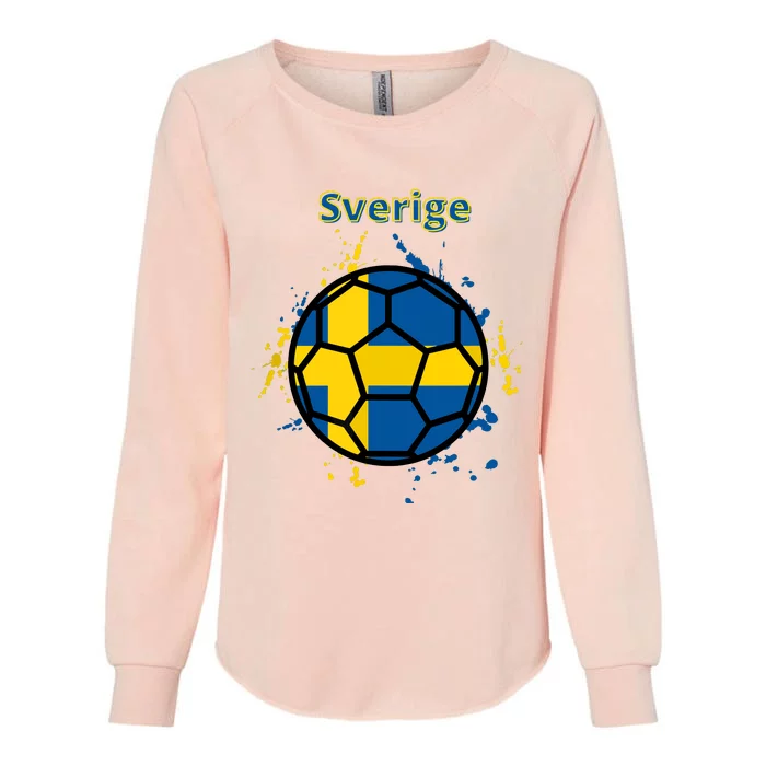 Sverige Soccer Gift Funny Womens California Wash Sweatshirt