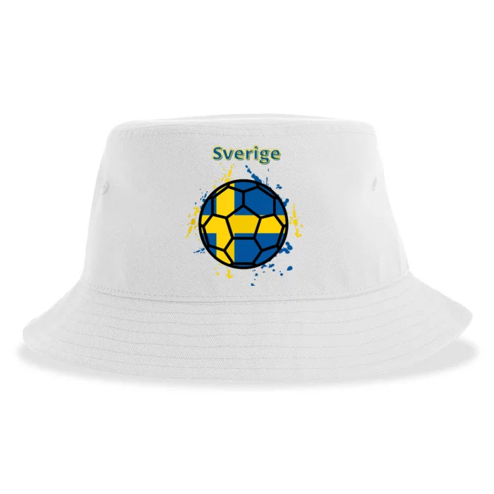 Sverige Soccer Gift Funny Sustainable Bucket Hat