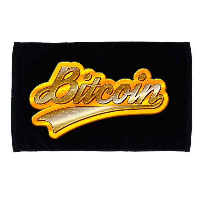 Sporty Style Gold Bitcoin Microfiber Hand Towel