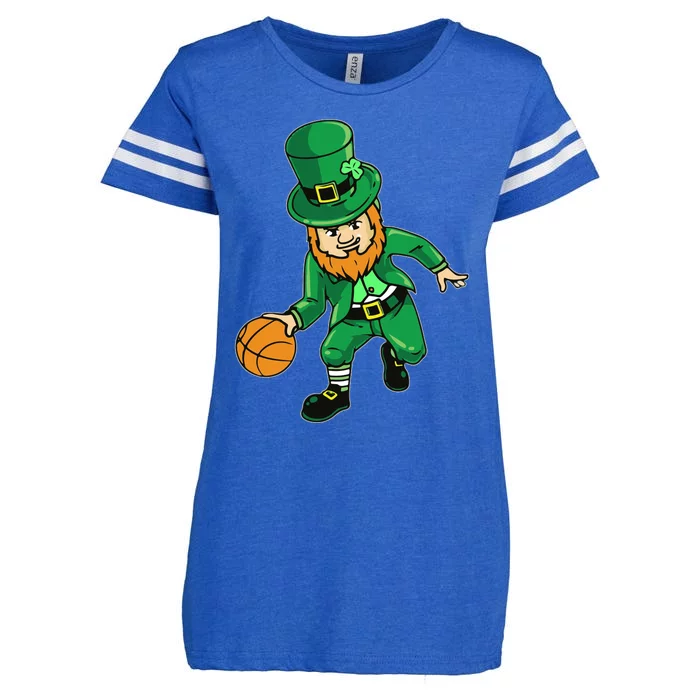 Shenanigans Squad Gnomes Shamrock Happy St Patrick's Day Enza Ladies Jersey Football T-Shirt