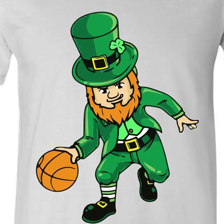 Shenanigans Squad Gnomes Shamrock Happy St Patrick's Day V-Neck T-Shirt