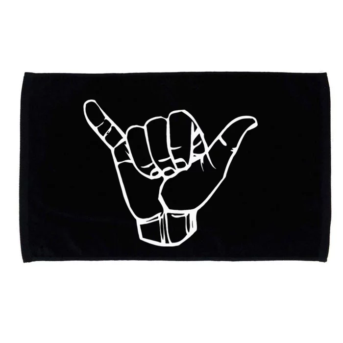 Shaka Sign Good Vibes Hang Loose Aloha Hawaiian Greeting Microfiber Hand Towel