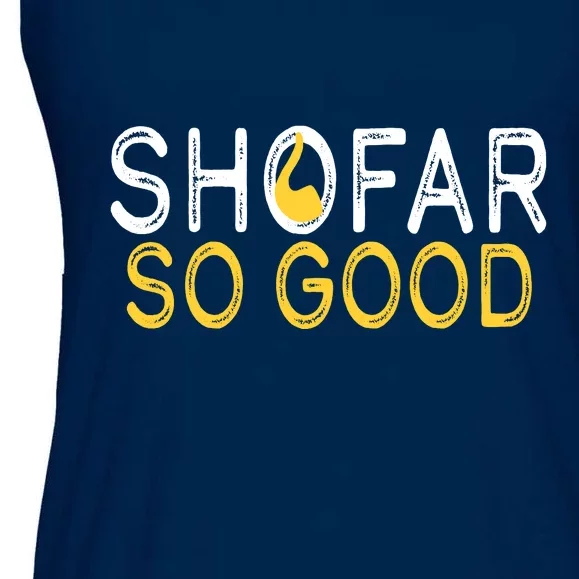 Shofar So Good Jewish New Year Shana Tova Hanukkah Ladies Essential Flowy Tank