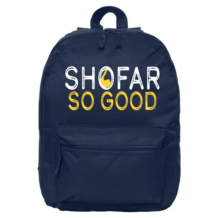 Shofar So Good Jewish New Year Shana Tova Hanukkah 16 in Basic Backpack