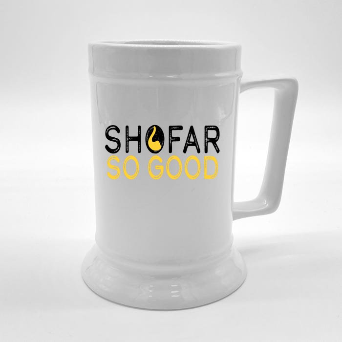 Shofar So Good Jewish New Year Shana Tova Hanukkah Front & Back Beer Stein