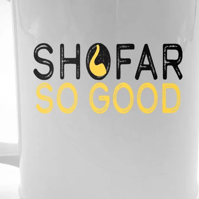 Shofar So Good Jewish New Year Shana Tova Hanukkah Front & Back Beer Stein