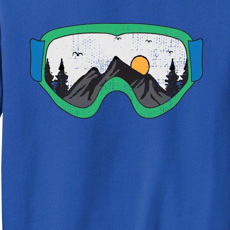 Snow Skiing Goggles Nature Snow Landscape Snow Ski Gift Tall Sweatshirt