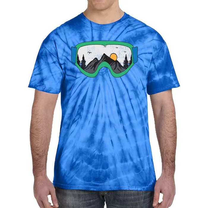 Snow Skiing Goggles Nature Snow Landscape Snow Ski Gift Tie-Dye T-Shirt