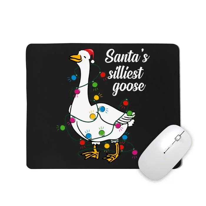 Santa’S Silliest Goose Funny Christmas Family Mousepad