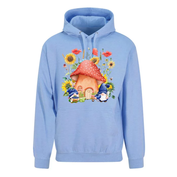 Summer Sunflower Gnomes Mushroom Village Garden Unisex Surf Hoodie