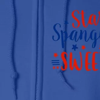 Star Spangled Gift July 4th Tee Star Spangled Sweetie Gift Full Zip Hoodie