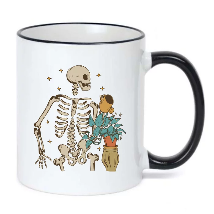 Skeleton Spring Garden Plant Black Color Changing Mug