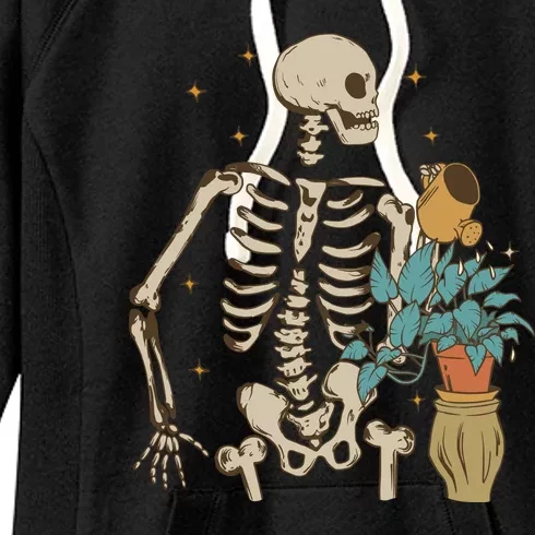 Skeleton Spring Garden Plant Women's Fleece Hoodie