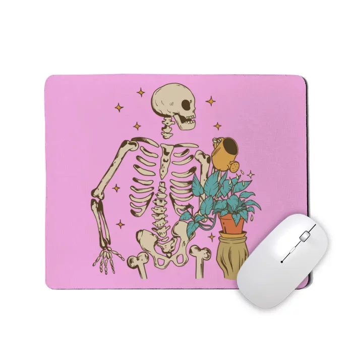 Skeleton Spring Garden Plant Mousepad