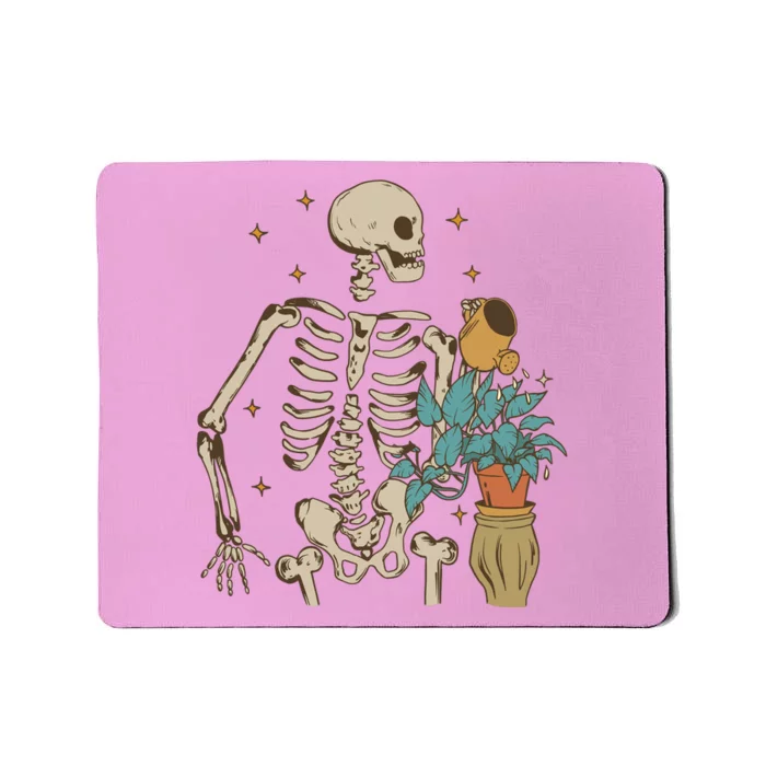 Skeleton Spring Garden Plant Mousepad