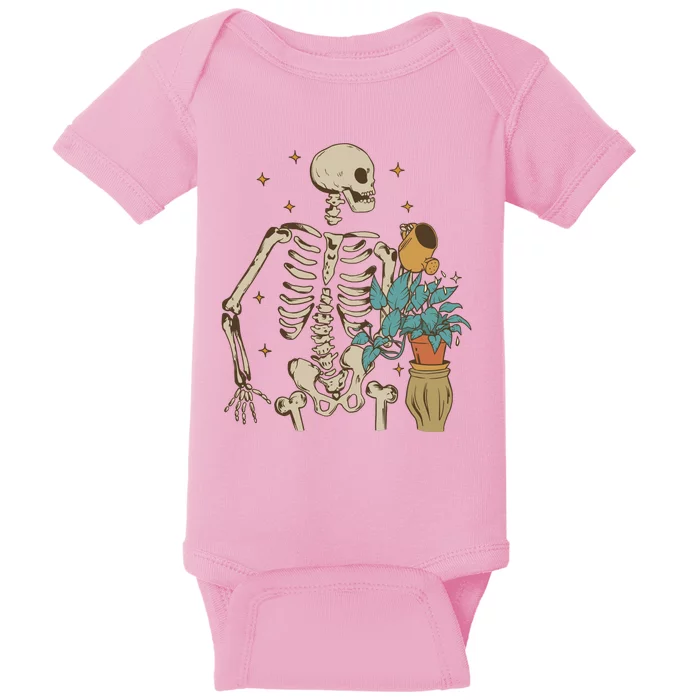 Skeleton Spring Garden Plant Baby Bodysuit