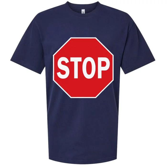 Stop Sign Gift Novelty Road Signs Halloween Outfit Sueded Cloud Jersey T-Shirt