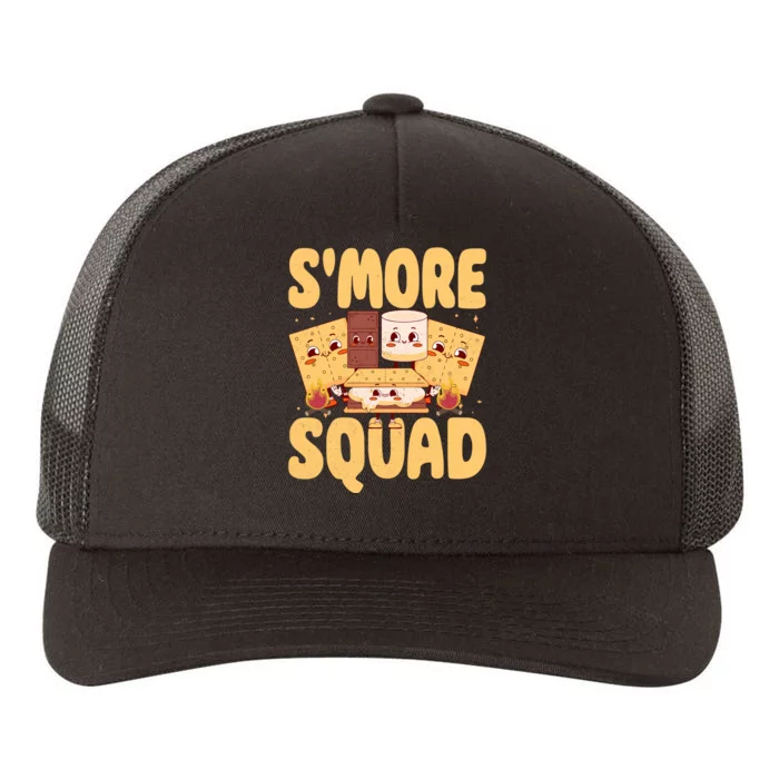 Smore Squad Groovy Smore Chocolate Marshmallow Camping Team Yupoong Adult 5-Panel Trucker Hat