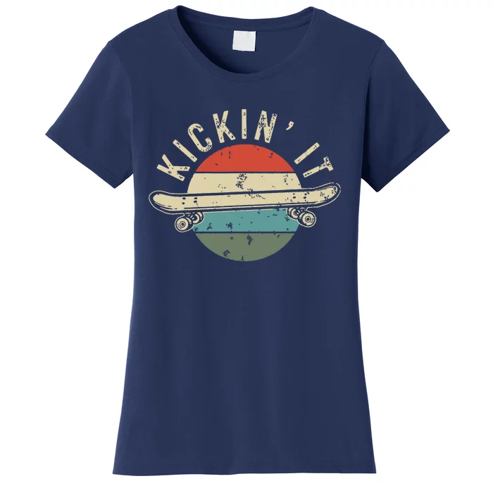 Skateboard Skateboarding Gift For Skateboarder Retro Vintage Women's T-Shirt